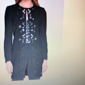 Tahari Asl petite Laser Cut Topper Jacket